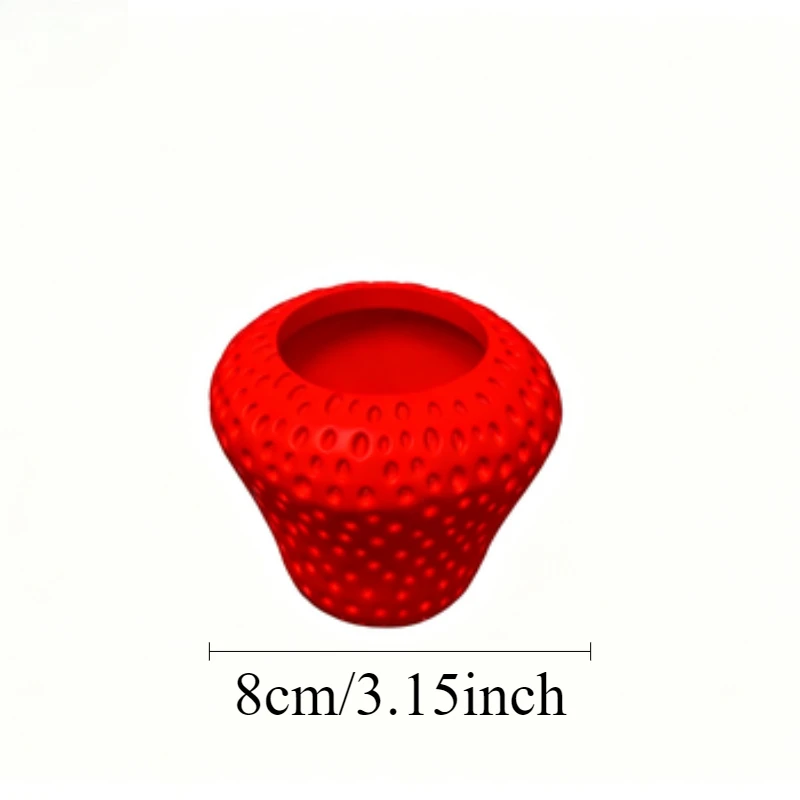 Strawberry Shaped Window Sill Planter Pot Succulent Green Plant Flower Pot Cute Desktop Tabletop Decor For Home Balcony Ornament