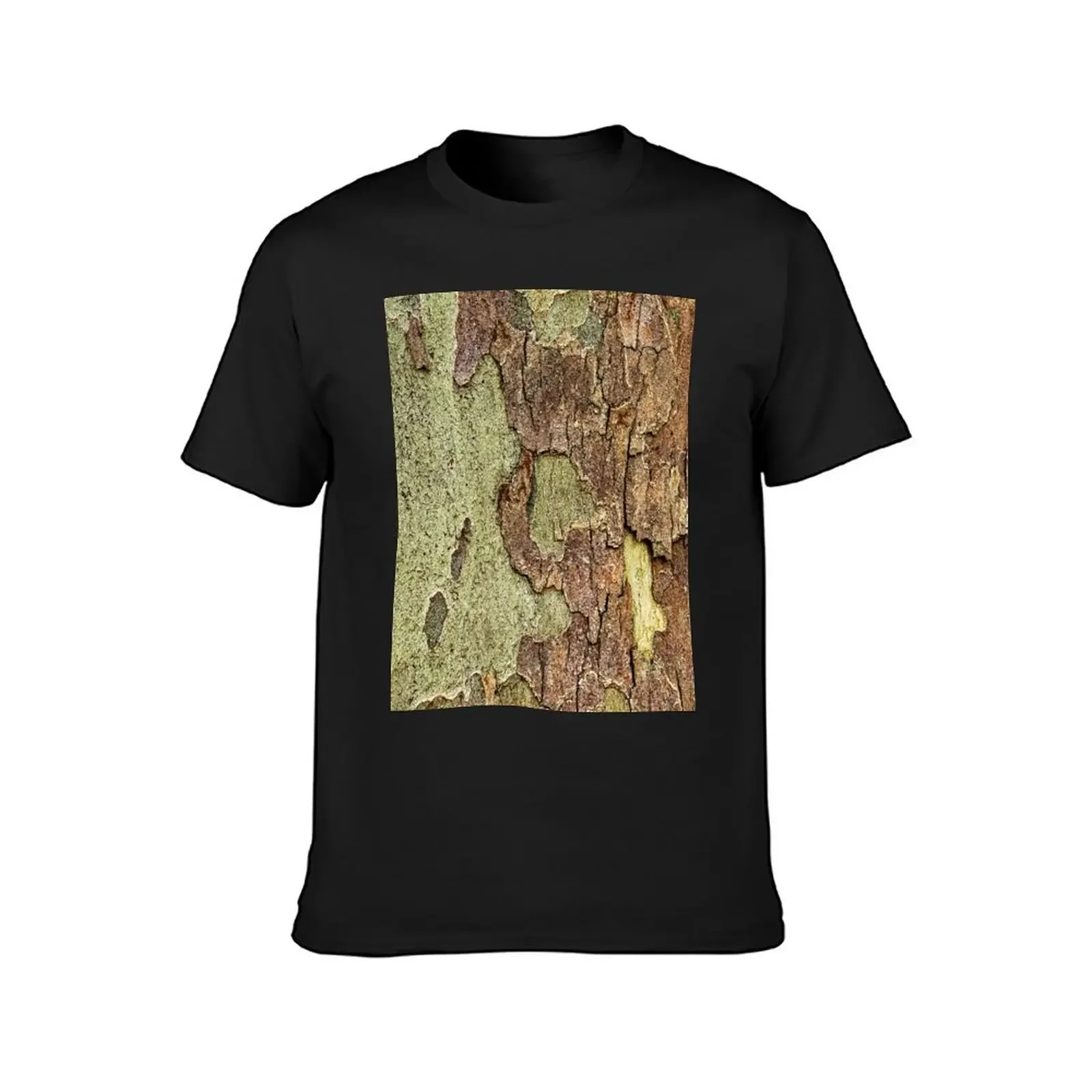 Plane Tree Bark 3 Nature Abstract Macro T-Shirt oversizeds summer top men clothes