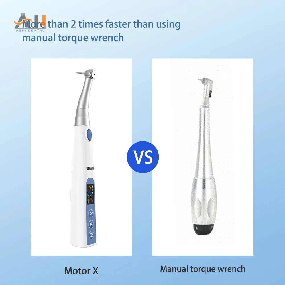 Dental Electric Wireless Universal Implant Torque Driver Torque Wrench 50Ncm with 16 types screwdrivers