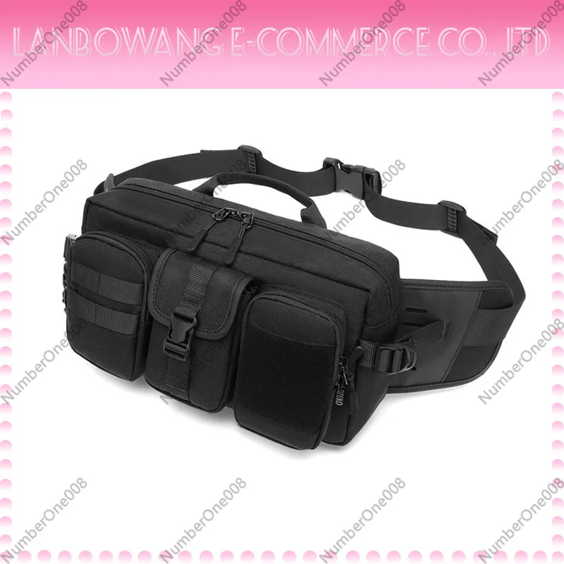 For OZUKO Large Capacity Water Resistant Men Waist Bag Tactical Chest Sling Bag Multi Functional Durable For Outdoor Sports