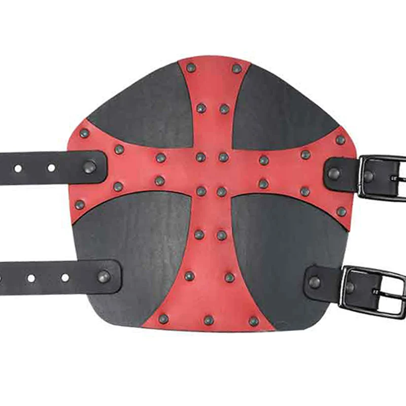 อัศวินยุคกลาง Templar Crusader Arm Guard เกราะ Steampunk PU หนัง Bracer Gauntlet สายรัดข้อมือนักรบ Cosplay Prop