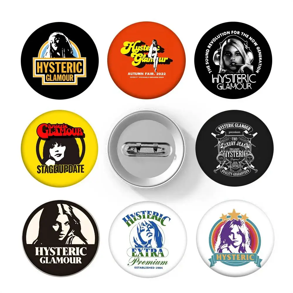 H-HystericS Glamour Round Badge Lapel Pin Backpack Clothing Jewelry Accessories Gift Brooch