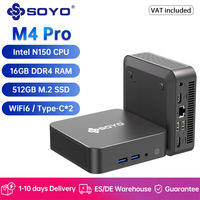 SOYO M4 PRO Mini PC Intel Alder Lake N150 16GB DDR4 512GB SSD WiFi 6 BT5.2 Win11 Pro Portable Mini Desktop Portable Computer