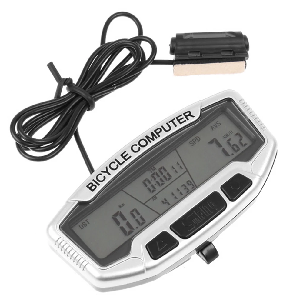 

Waterproof Bike Bicycle Digital LCD Computer Odometer Speedometer Velometer Auto Backlight 27 Functions
