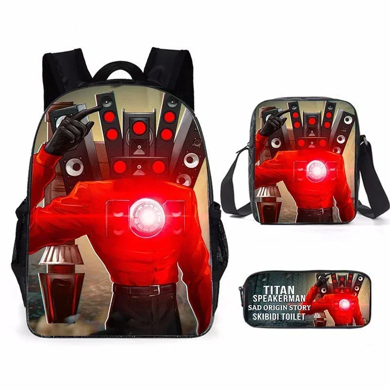 skibidi toilet Titan Speakerman children's backpack boy School Bag For Teenage kids Backpack Anime Travel Backpack Pencil bag