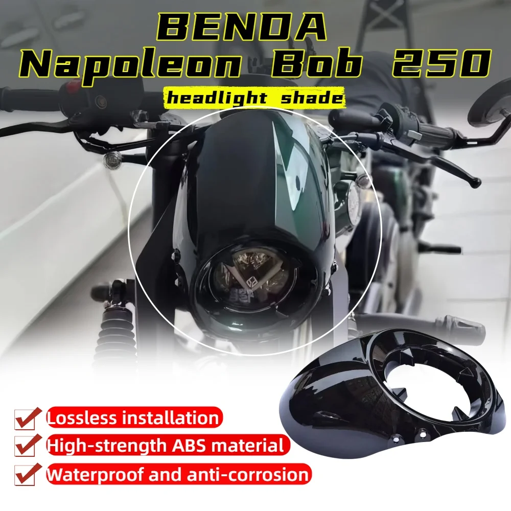 

For Benda Napoleon Bob250 modified retro front windshield headlight cover headlight cover spoiler front windshield accessories