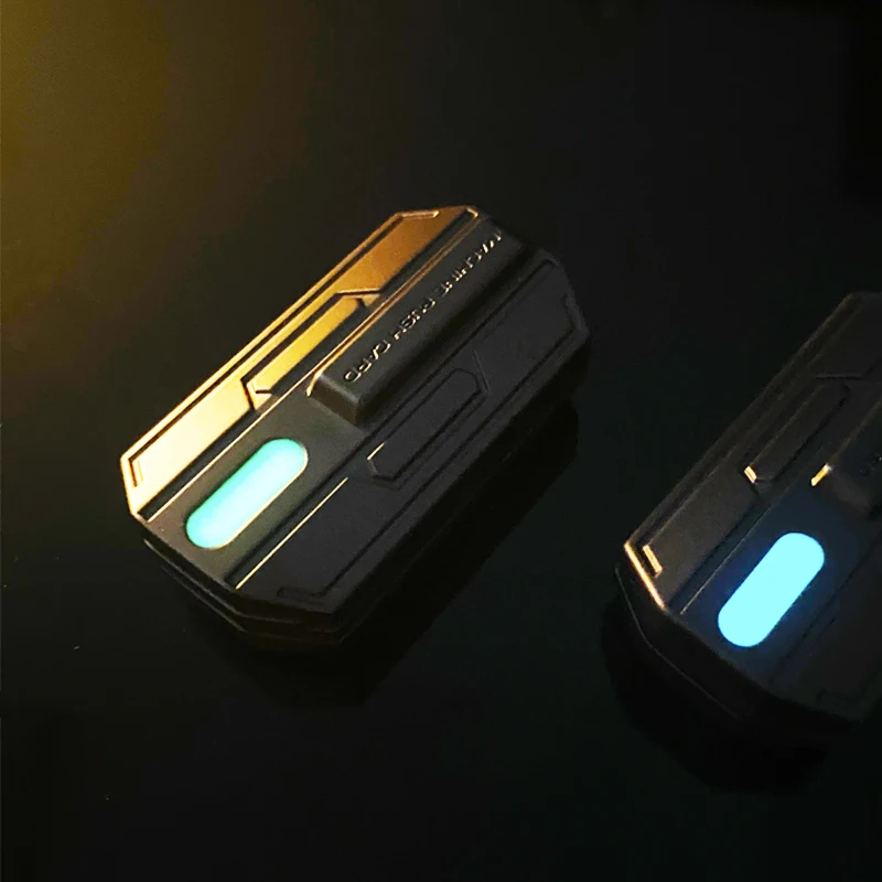 빛나는 피젯 슬라이더 장난감 - 불안 및 스트레스 완화를 위한 부드러운 금속 EDC 스피너 ADHD 집중 도구 무음 사무실 책상 장난감