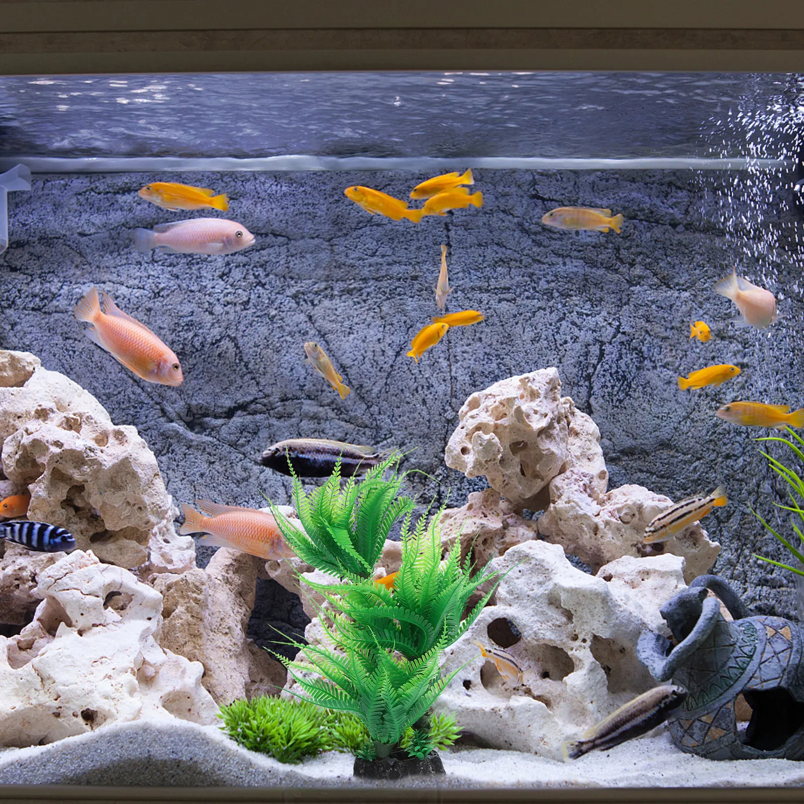 Tanaman Plastik Akuarium, Deko - Aquarium Plant Ornament ulasan dan harga