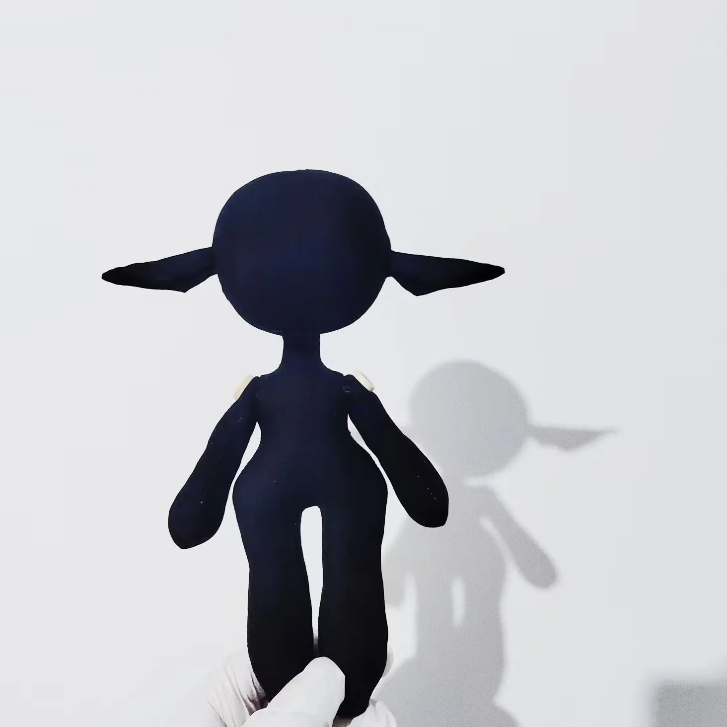 

20cm Black/White Skin Tone Doll - Fantasy Elf Ear Hand-Sewn Button-Jointed Doll Body Blank Canvas For Customization