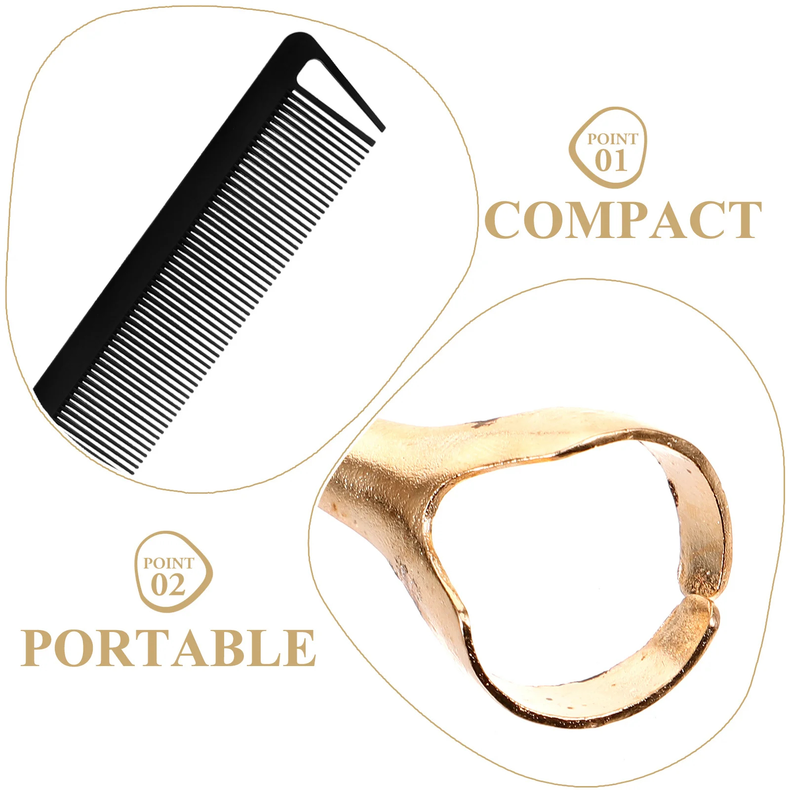 

1Set Tail Comb Set for Hair Styling Professional Parting Combs with Smooth Surface Teasing Hair Parting Tools