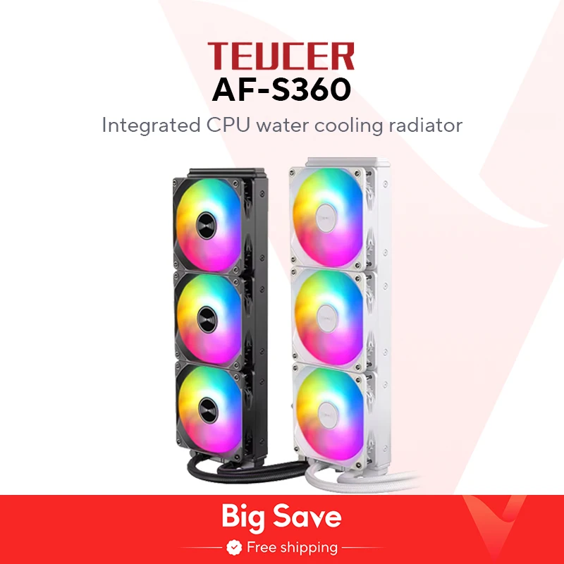 TEUCER AF-S360 All-in-One Water Cooling Radiator RGB 360mm Fan LGA2011 Water Cooling Heatsink for Intel 1700/1200/115x AM4/AM5