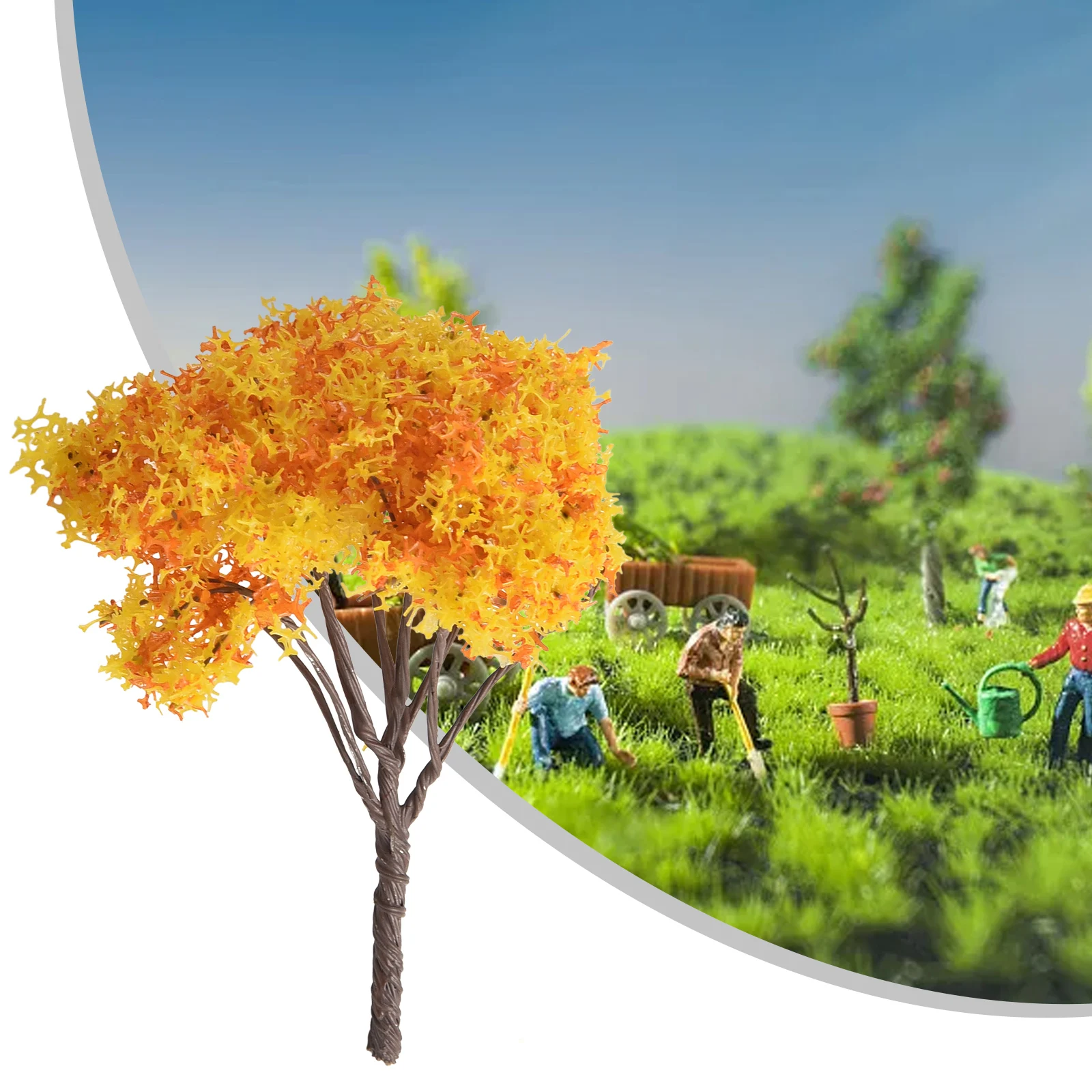 New Model Tree Railway Scene Set 10pcs Small Accessories Tree Blossom Cherry Decor Decoration For Miniature Home