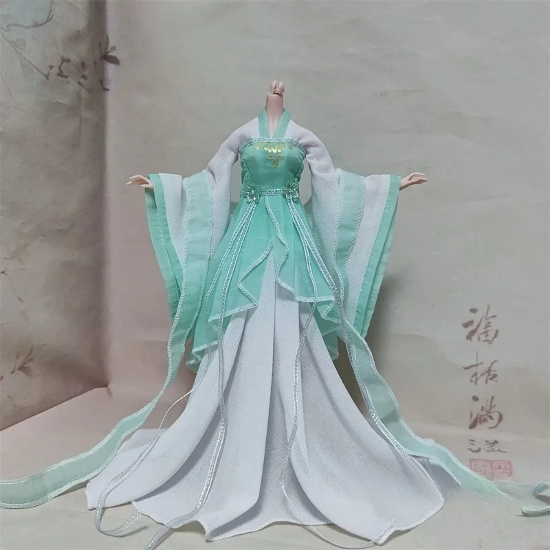1/6 Maßstab Chinesisches Hanfu-Kleid im antiken Stil mit weiten Ärmeln und trägerlosem Design für 12'' TBL BJD Actionfigur-Körpermodell – Detail 4