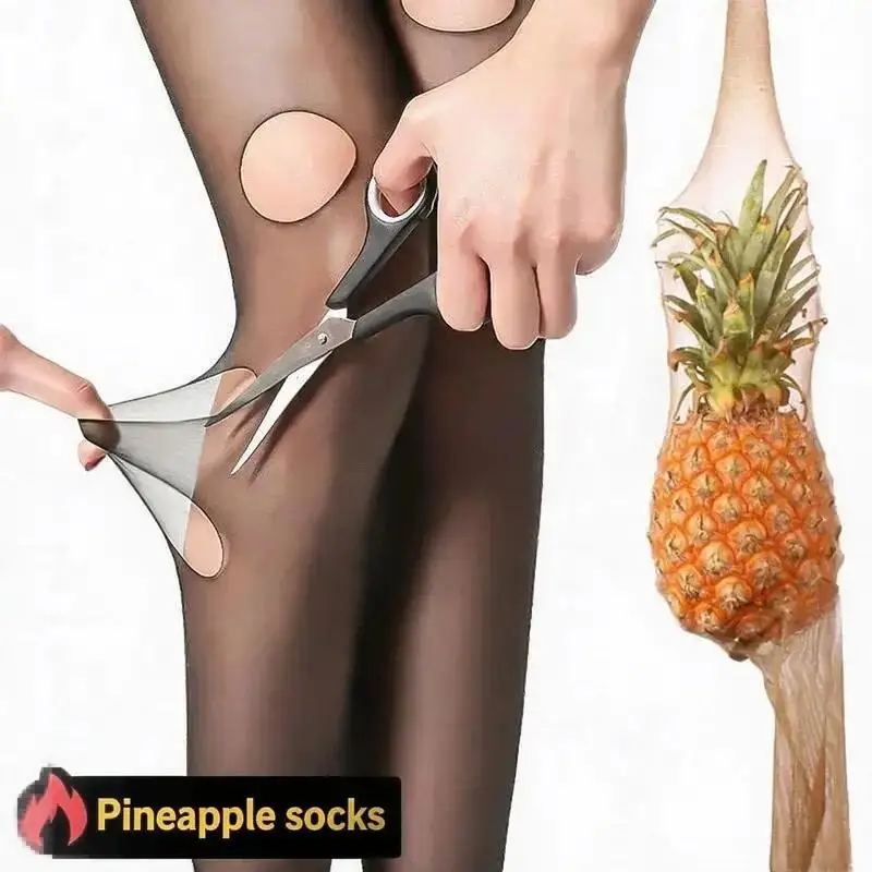 1/2 Pcs Women's Ultra-thin Pineapple Stockings Sexy Bare Leg Artifact Invisible Anti Hook Silk Black Pantyhose Erotic Socks