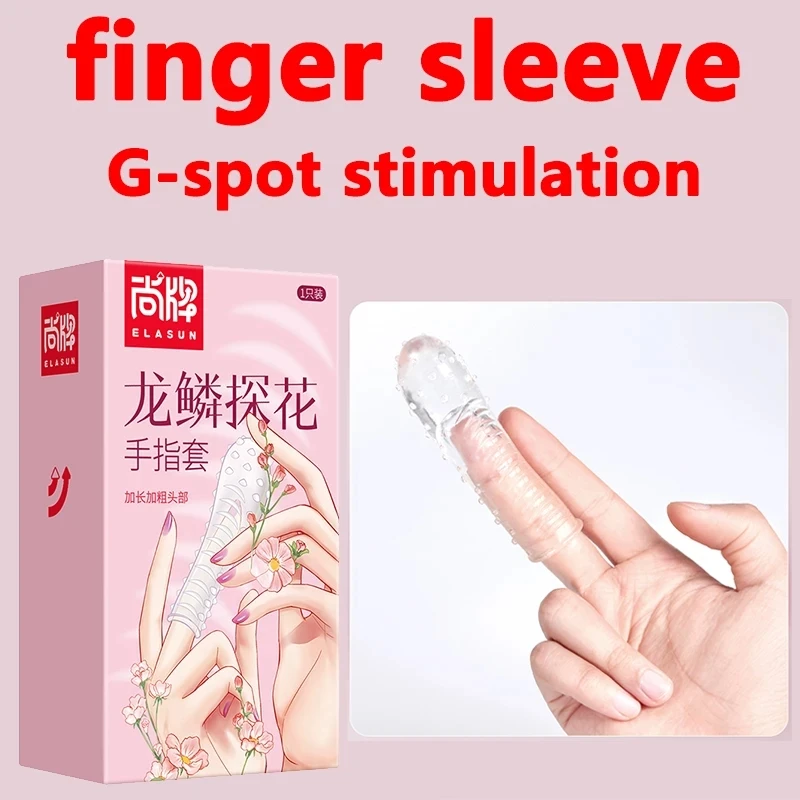 Woman Clitoris Stimulation Sex Toy For Women Dotted Finger Sleeve G Spot Vagina Massage Condom For Men Lesbian Adult Sex Product