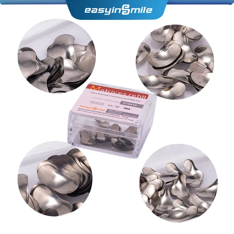 

5000pcs Dental Matrices Refill Sectional Contoured Matrix Band Tofflemire Wedges Metal Stainless Steel High Quality