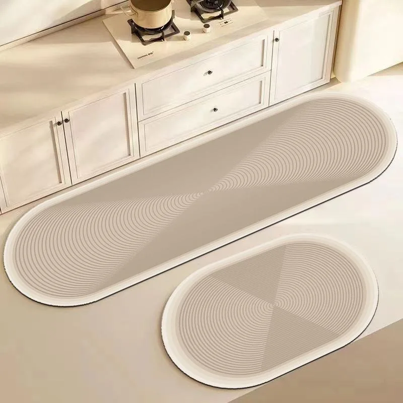 Kitchen Floor Mat Diatom Mud Absorbent Non-slip Carpet Water-absorbent Quick-drying Foot Mats Long Rug 주방 카펫 Alfombra De Cocina