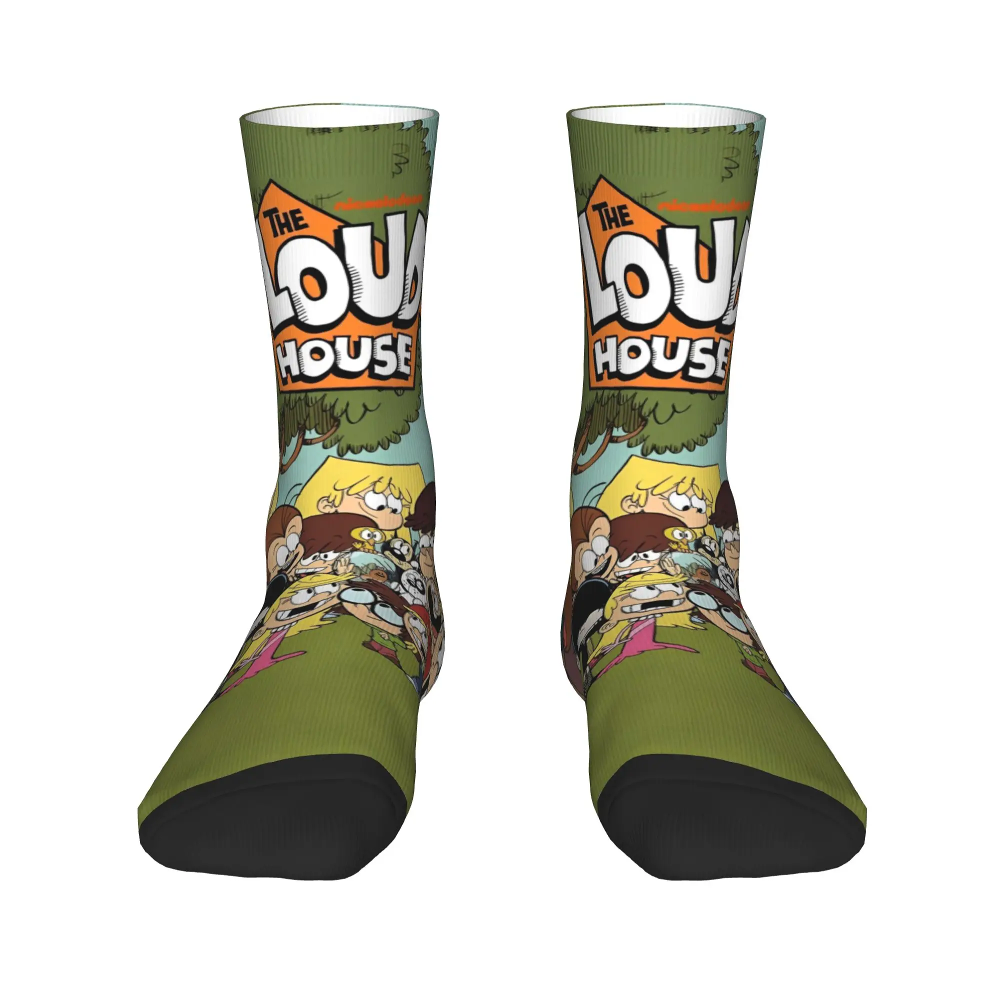 L-Loud Houses Family Cartoon Socks  Design Stockings Non-Slip Unisex Men Socks Comfortable Autumn Gothic Outdoor Socks