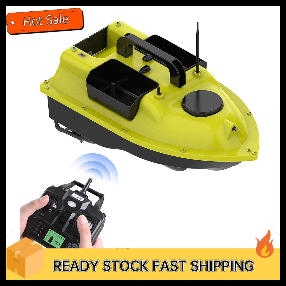 GPS Fishing Bait Boat with 3 Bait Containers Automatic Bait Boat with 400-500M Remote Range