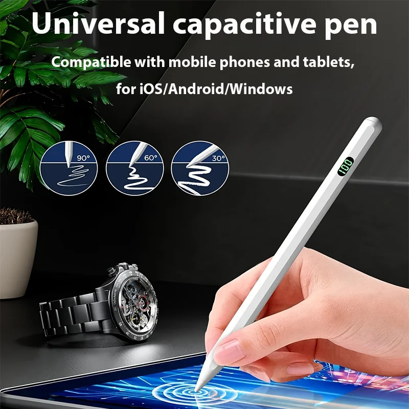 Universal stylus For touch screen  stylus For iPad pen Apple Pencil all Android iOS tablets phone pen with power display 