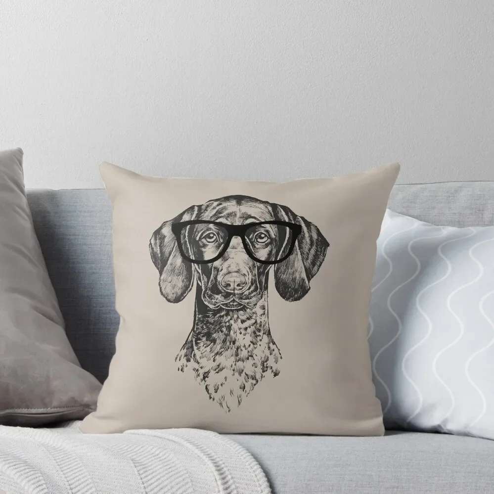 Hipster German Shorthaired Pointer Dog Line Drawing Throw Pillow luxury throw pillow covers Sofa Cushions Covers pillow