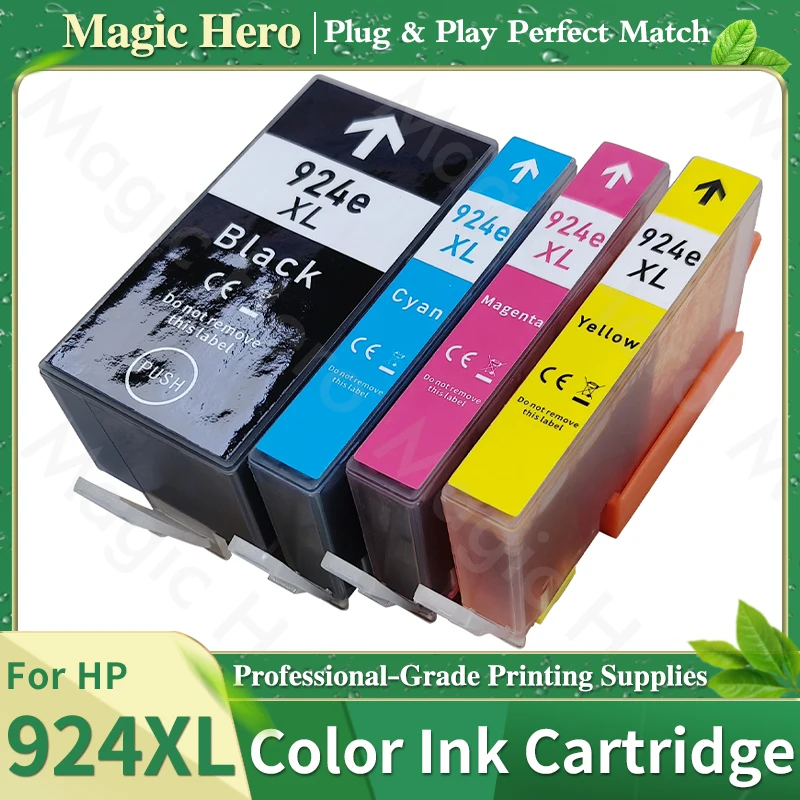 Cartouche d'encre couleur compatible 924 924e 924XL pour imprimantes HP OfficeJet Pro 8120e 8130e 8122e 8124e 8125e 8135e 8134e 8132e