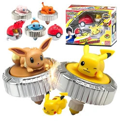 Original Pokémon Pikachu Spinning Top Cartoon Anime Figure MEW Pull Line Spinning Battle Game Spinning Top Children's Toy Gifts