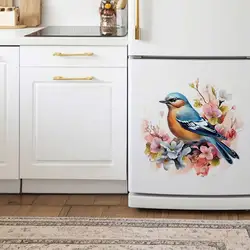 Chaffinch Watercolor Bird Wall Decor Toilet Art Mural Living Room Bedroom Cabinet Decoration Home Decor Stickers M852