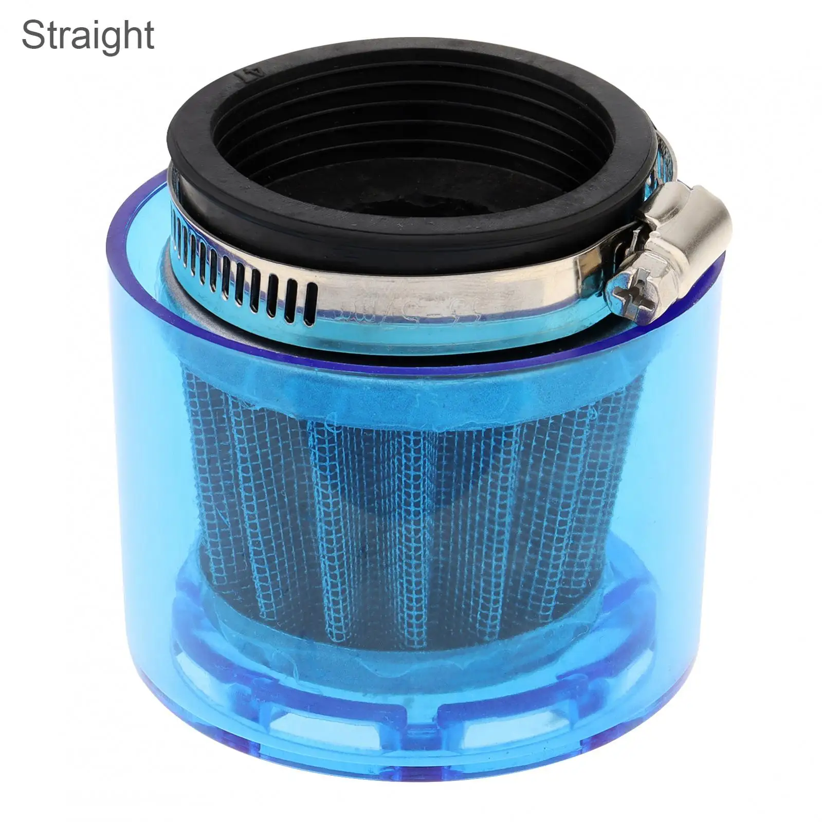 オートバイ用エアフィルター,防塵カバー付きモーターサイクル用,45度回転スパンドブルー,1ピース,38mm〜40mm