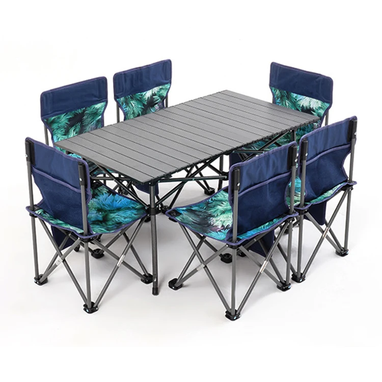

Factory Price 7 Pieces Aluminum Folding Outdoor Camping Table and Chairs