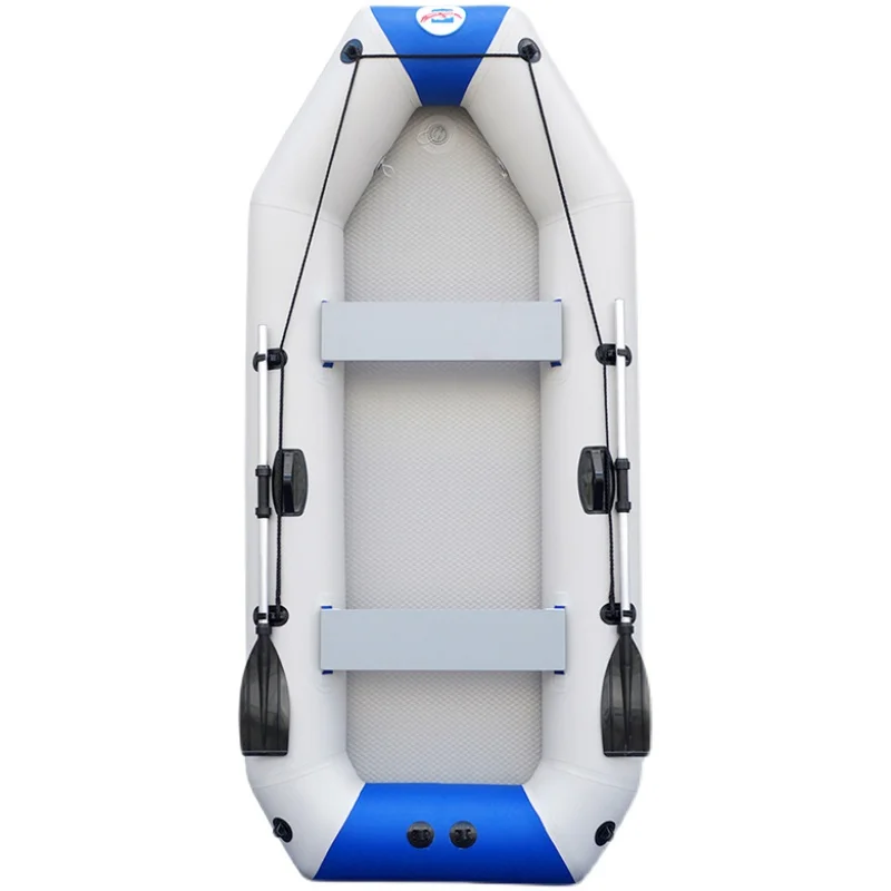 قارب مطاطي قابل للنفخ قابل للطي سميك قارب هجومي لصيد الأسماك قارب إنقاذ تجديف الجلد يخت 2/3/4/5 أشخاص ماخ خارجي #1