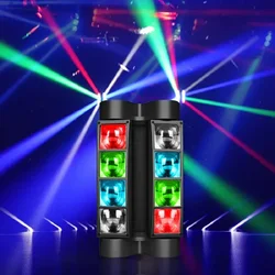 Luzes de palco grandes dipper led aranha movendo a cabeça luz rgbw 4 em 1 som ativado dmx para festa de dj, bar, banda, casamento, natal