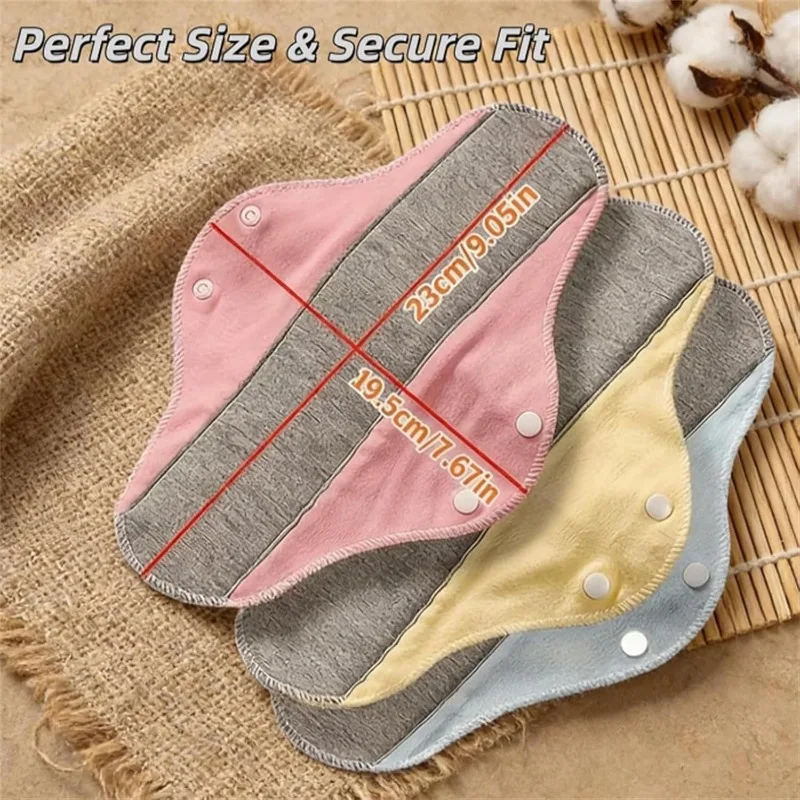 40Pcs Reusable Cotton Flannel Pads Waterproof Leakproof Washable Incontinence Liners Soft Random Colors for Elderly H2756