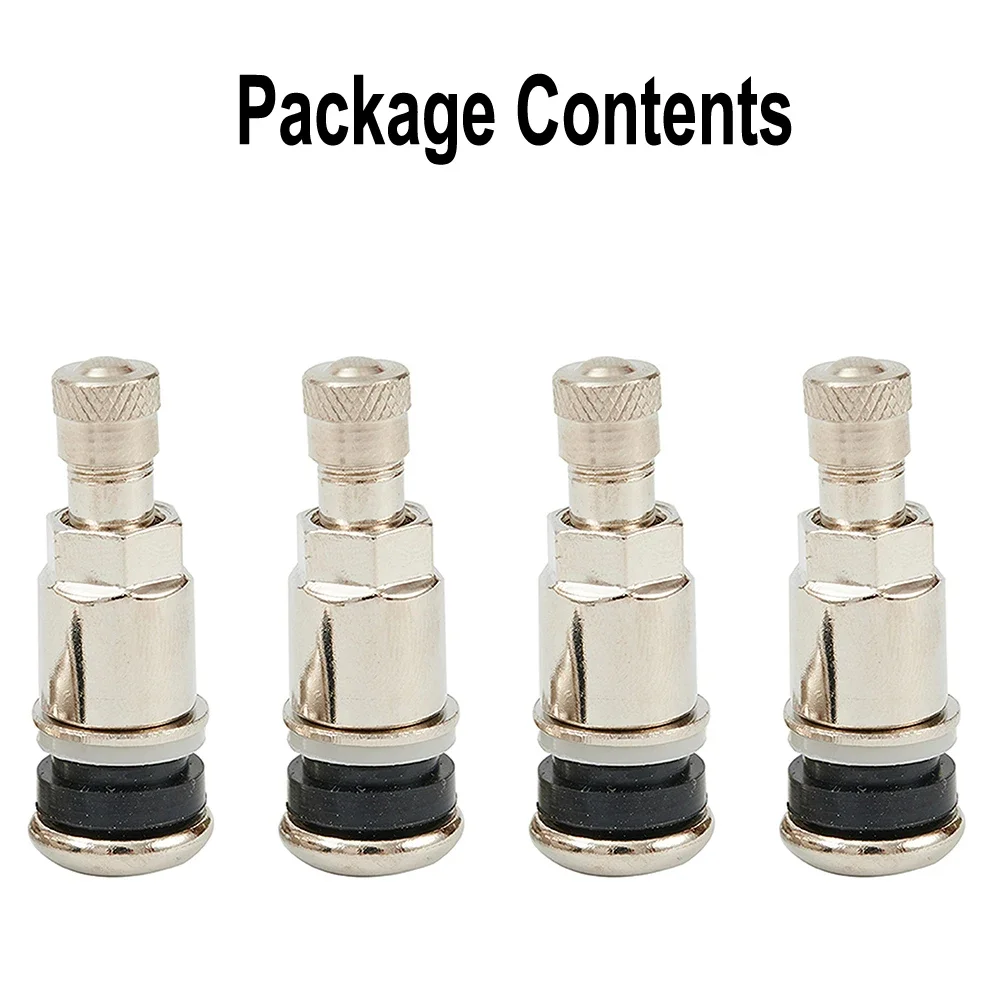 

Tire Valve Bolt 4pcs/set Stainless Steel Valeves Silver Color Bolt In Stem Tubeless Valve Stem Cap ForALLOYS WHEELS CHROME