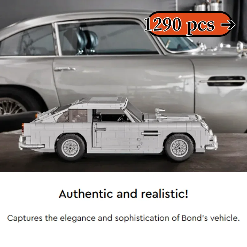 

Creator Expert James Bond-Aston Martin DB5 Sports Car Model Buiding Blocks Bricks For Kids Holiday Party Supplies Birthday Gifts