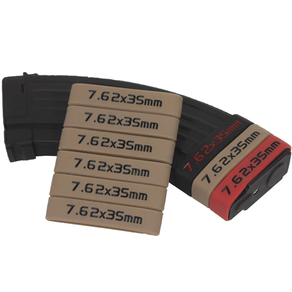 6 /12 Pack 5.56/7.62 NATO Magazine Marking Bands, 5.56/7.62 Caliber Magazine Bands