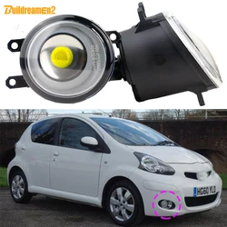 2 Pcs Angel Eye LED Fog Daytime Running Lamp For Toyota Aygo (AB20) 2009 2010 2011 2012 30W H11 Car Left + Right Fog Light DRL