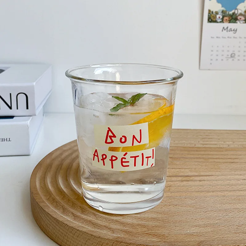 Transparent Glass Cup for Coffee and Cold Drink, Simple Classic Cup for Home, Daily Water, American Iced Latte, 1 Pc, 350ml
