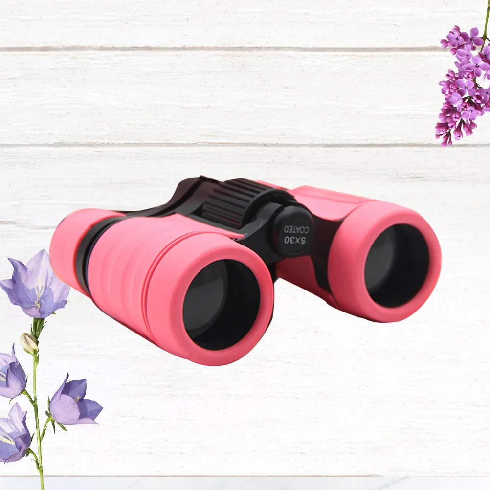 Focal Adjustable Children Telescope Toy Game Props Birthday Present for Entertaining Bird Watching (Pink)