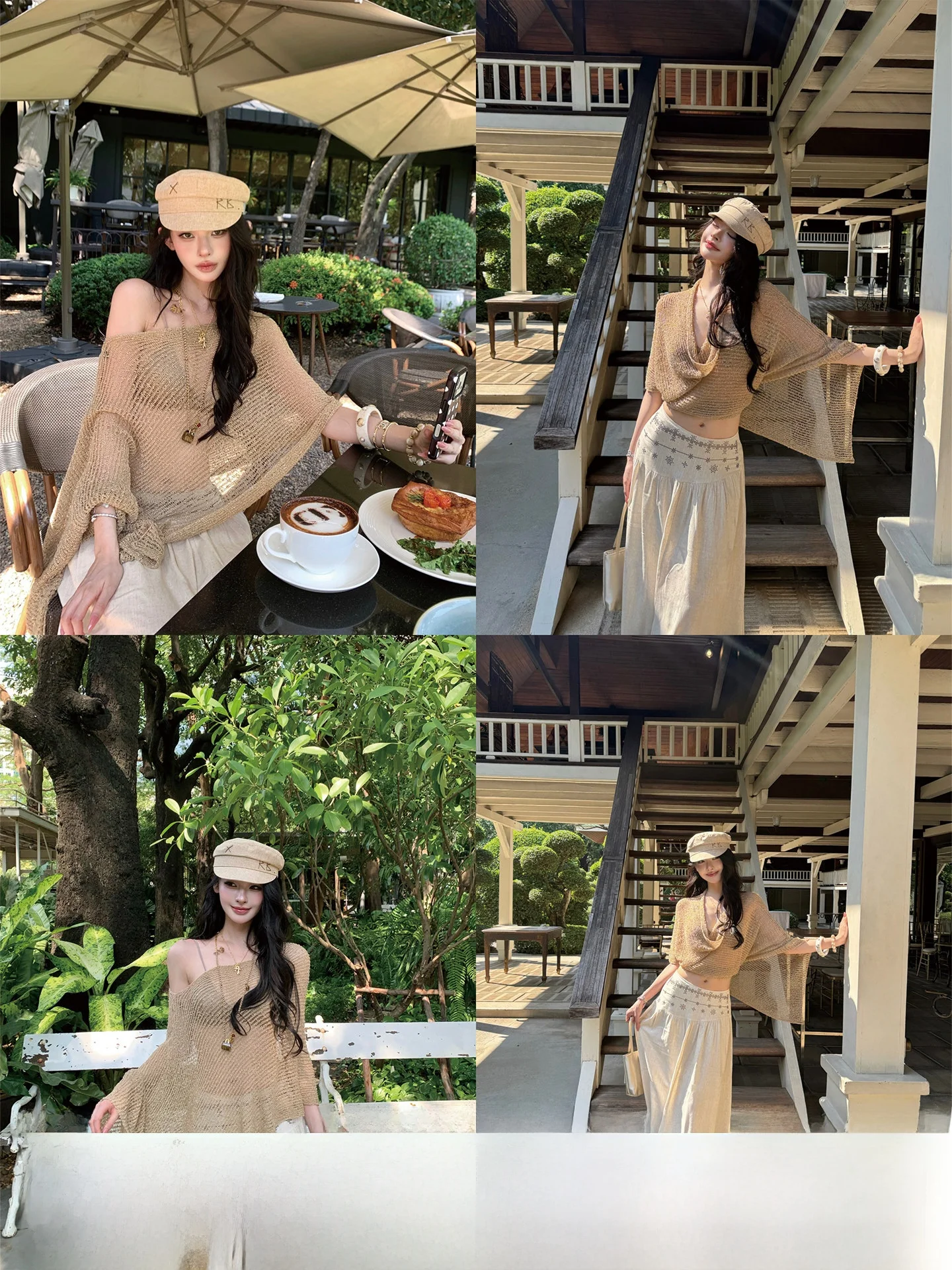 

Early Spring Sexy Vaion Sle Knitted Hollow Long Sve Gold Color Pullover Top Loose Fit Casual Sle Women's Knittedwear