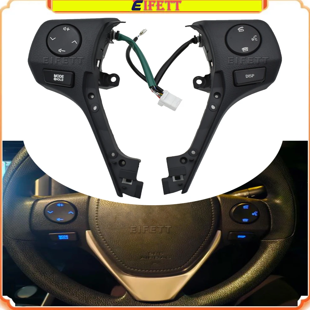 

Car Styling Buttons Bluetooth Phone Steering Wheel Audio Control Button For Toyota Corolla RAV4 2014 - 2015 84250-02560