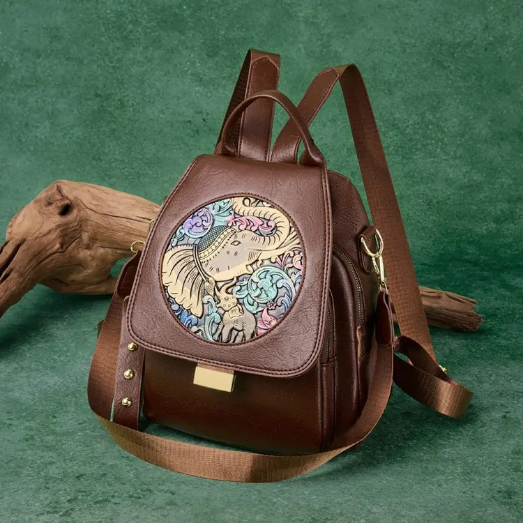 

Women's Popular Designer Backpack - High-end Embossed Texture, Light Luxury Style Shoulder Messenger Bag