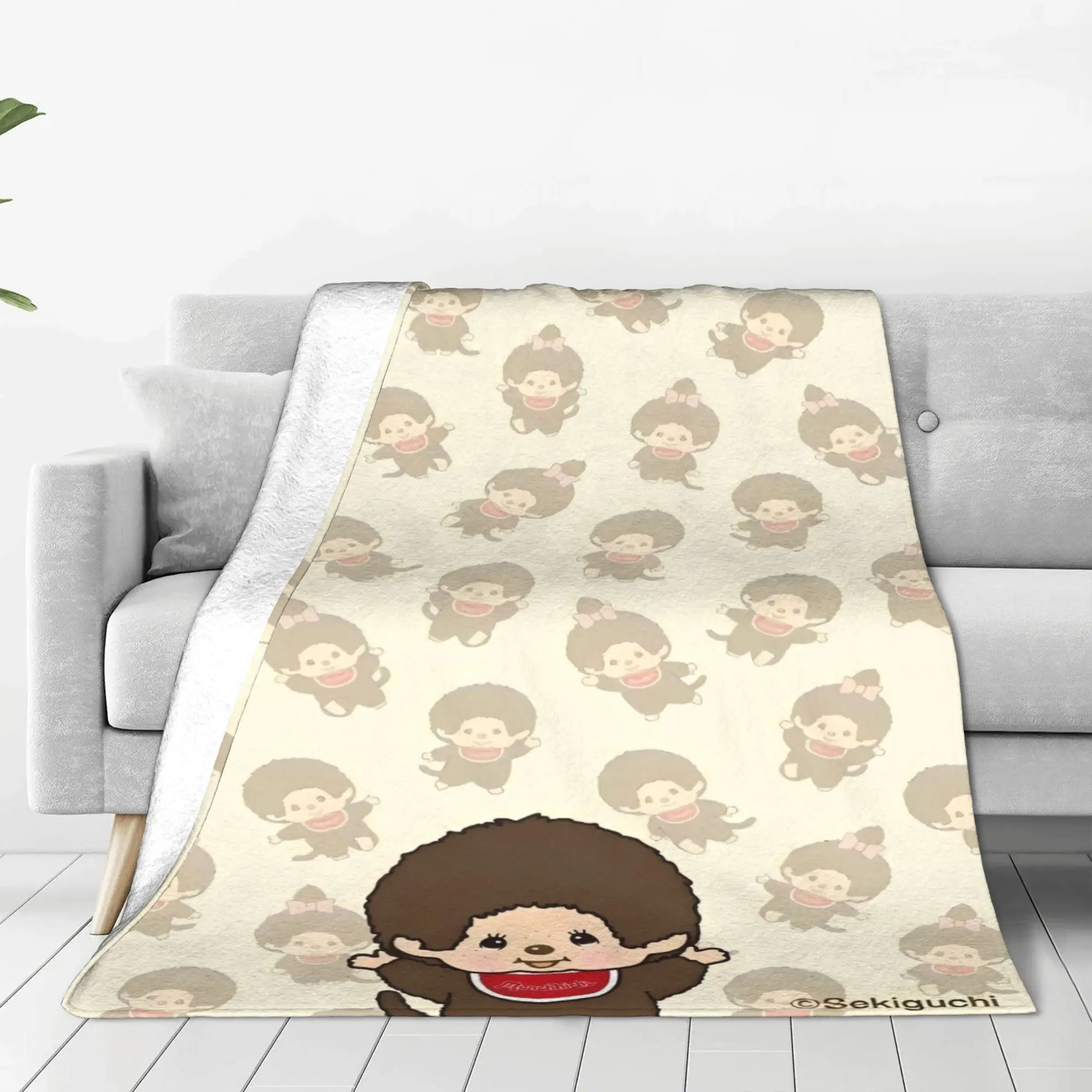 Monchhichis Blanket Quality Soft  Throw Blanket Autumn Girls Boys Home Decor Funny Bedspread