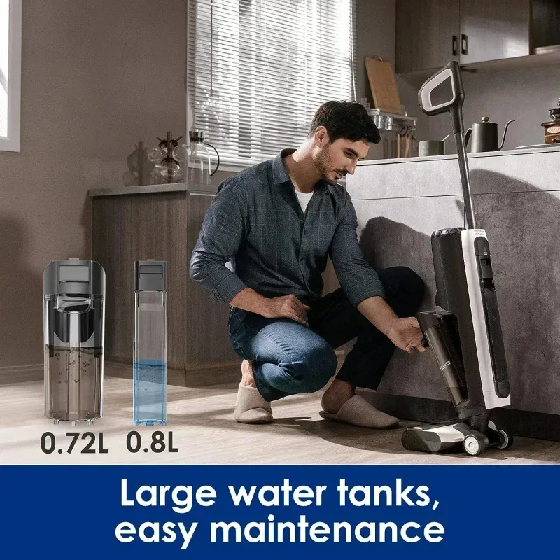 TGBFTTinecoes Floor ONE S5 PRO 2 مكنسة كهربائية رطبة وجافة لاسلكية ذكية لتنظيف الأرضيات الصلبة، ممسحة تنظيف بخطوة واحدة، علي