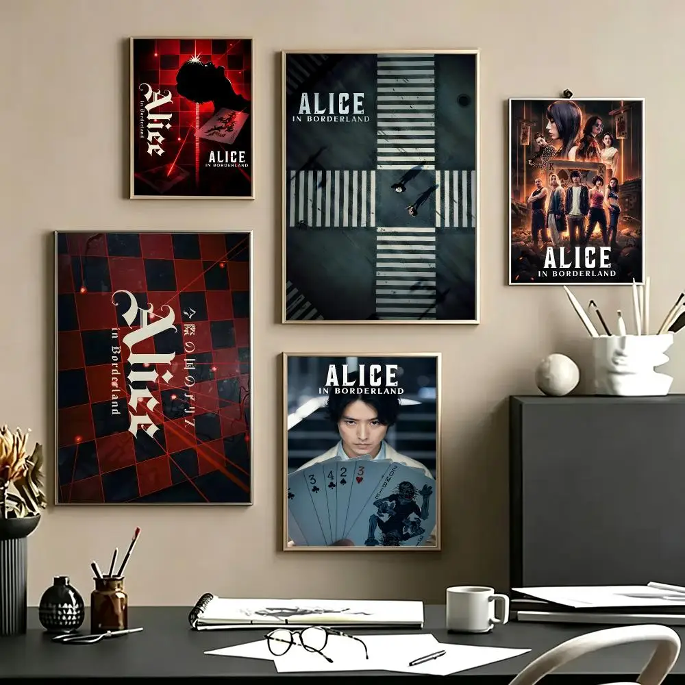 comic Alice in Borderland Poster Poster HD Self Adhesive Waterproof Art Print Wall Decor for Bedroom Living Room Home Gift