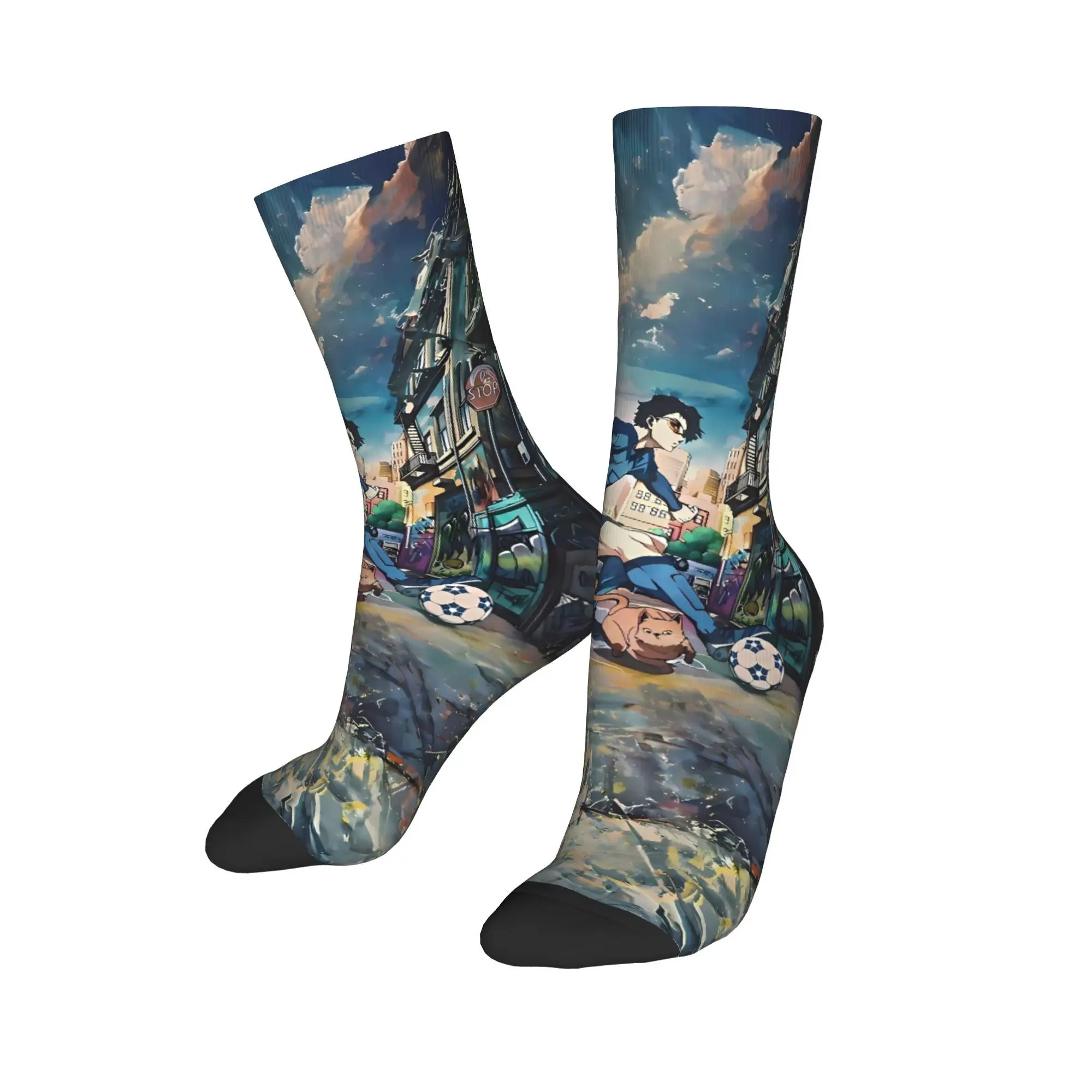 Blue Lock Anime Socks  Fashion Stockings Men Warm Soft Running Socks Autumn Printed Anti-Slip Socks