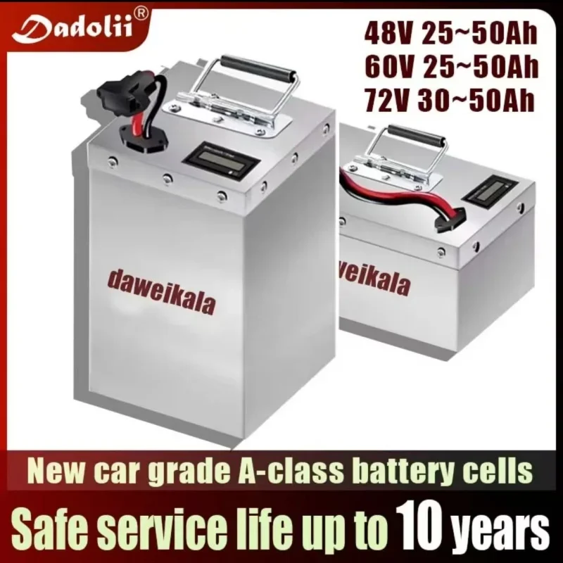 

48 В литиевая батарея для электромобиля 60v72v40A 60AH80AH трехколесный литий-железо-фосфатный аккумулятор