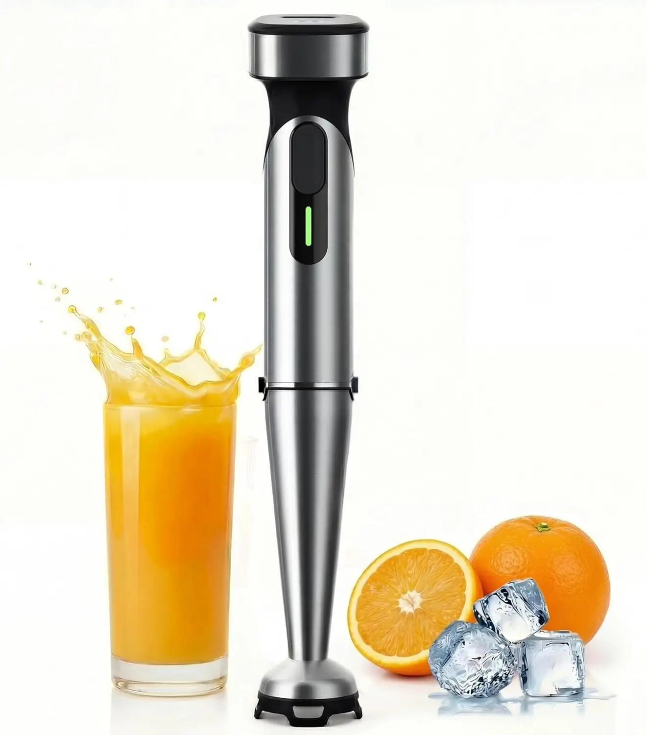 

Rechargeable Cordless Immersion Blender with Adjustable Speed for Smoothies, Soups, and Baby Food