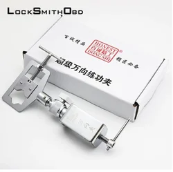 LOCKSMITHOBD  Adjustable Locksmith Tool Softcover Type Practice Lock  Tool Vise Clamp Fix On Table or Practise Picking