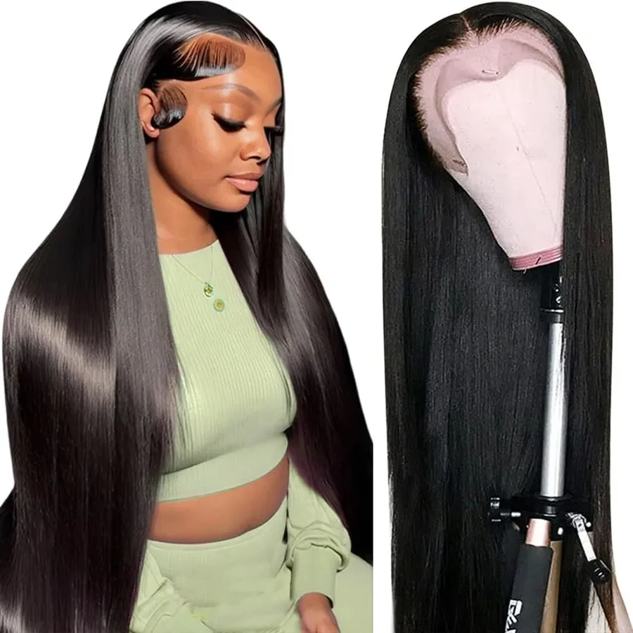 

Bone Straight 13x6 HD Lace Frontal Wigs Pre Plucked Brazilian Transparent HD Lace Front Human Hair Wigs For Women